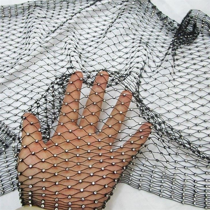 Crystal Rhinestone Fabric Mesh Trimming